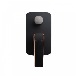 Esperia Matt Black & Rose Gold Solid Brass Wall Mounted Mixer with Diverter for shower and bathtub Esperia Matt Black & Rose Gold Solid Brass Wall Mounted Mixer with Diverter for shower and bathtub